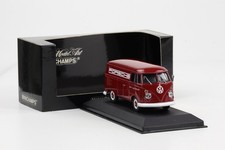 1:43 Minichamps VW T1 1973 Delivery Van Lieferwagen Porsche Zuffenhausen weinrot