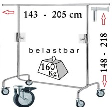 HERCULES XXL Kleiderständer Rollgarderobe Garderobenwagen Kleiderwagen 2017.4.8