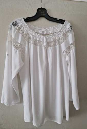 Tunika bluse mit spitze - mit, aus