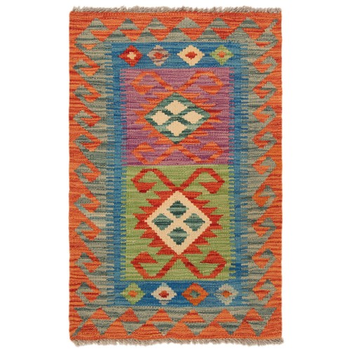 Kelim afghan 90x60 - afghan,