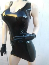 < LATEVERTRIEB >  Latex - Minikleid mit tiefen Ausschnitt, Mini Dress !!