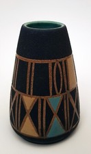 Schlossberg Hans Welling Keramik Vase, 1960 er, Design Fat Lava Messina abstrakt
