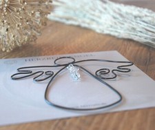 Engel Deko-Figur aus Draht mit