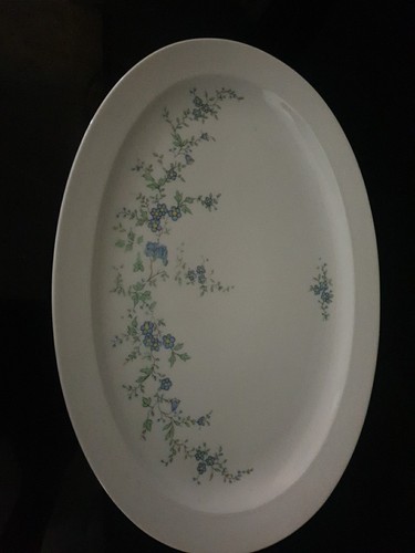 Servierplatte blaue blumen - servierplatte,