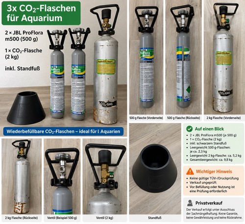 Flasche aquarium jbl - 3x, co₂-flasche