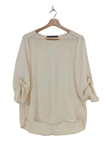 Zara schlupf blusen creme - zara, schlupf-blusen