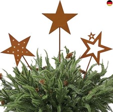 3 Stück Gartenstecker Rost