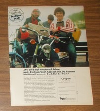Seltene Werbung DEUTSCHE BUNDESPOST Postsparbuch Mofa PostSparen 1978