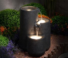 3-stufiger LED-Gartenbrunnen Brahma Outdoor Gartendekorationsbrunnen Brunnen 