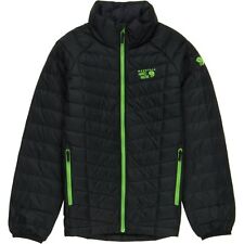 Neu Mountain Hardwear Jugend Klein Mikro Ratio Daunenjacke Ob7212-090 Black Grün