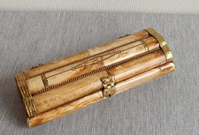 alte Original Schmuckschatulle Schmuckkästchen Schmuckbox Knochen / Bein