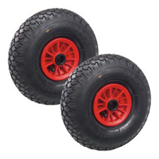 FETRA Luftrad Ersatzrad Rad 260 x 85 mm Schwarz Kunststofffelge 2 STÜCK