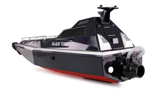 Black turbo speedboot - black, rc