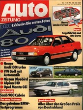 Zeitschrift Auto Zeitung #16 von 1986 Saab 900 Cabrio Manta GSI Bluebird Golf