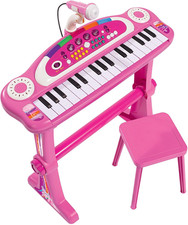 Simba 106830690 - My Music World Girls Standkeyboard, 31 Tasten, Licht Und Sound