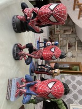 3x Spiderman 2 Headknocker Harz 17cm Von Neca seltenene Sammlerfiguren