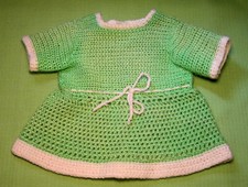 PUPPENKLEIDUNG - gr. hübsches Kleidchen Handarbeit für Puppen Gr. ca 45-48 cm