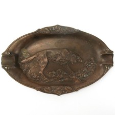 Jugendstil Metall Aschenbecher