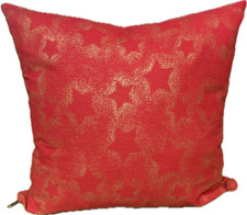 Kissen Weihnachten Sterne Gold