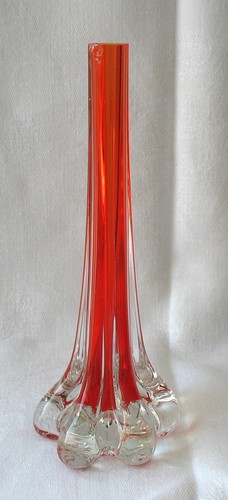 Vase orange klar solifleur - vase,