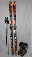 SALOMON " EQUIPE 10 3V " TOP SKI ALLROUND CARVER 160 CM + SKISCHUHE GR: 42 SET