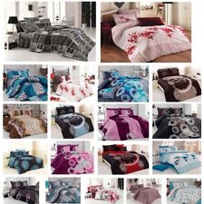 Bettwäsche 200x200 cm Bettgarnitur Bettbezug Baumwolle Kissen Decke 5 tlg VAR #8