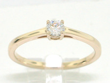 Brillant Ring 585 Gelbgold 14Kt Gold natürlicher Brillant 0,18ct Verlobungsring