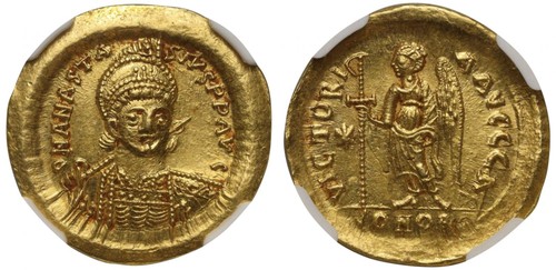 Anastasius gold solidus - gold,
