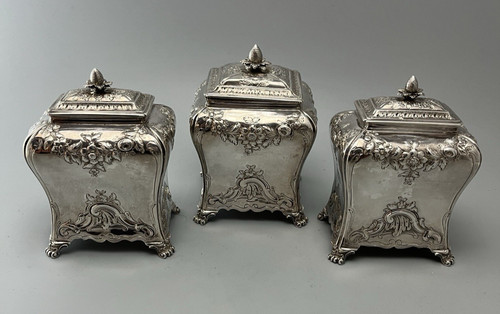 George crested silver tea - george,