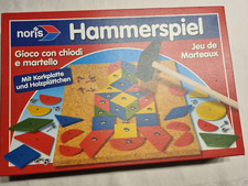 Noris Hammerspiel mit Korkplatte, Holzplättchen, Hammer TOP Zustand