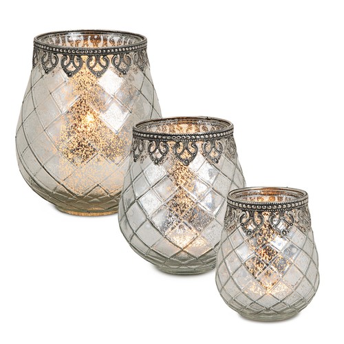 Vintage windlicht kerzenglas - windlicht,