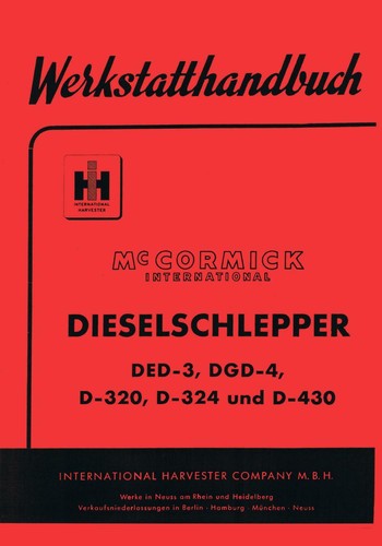 Werkstatthandbuch ihc 320 - werkstatthandbuch, d-320