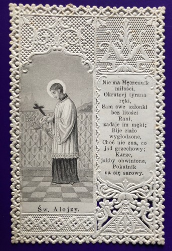 Spitzenbild heiliger aloisius - heiliger,