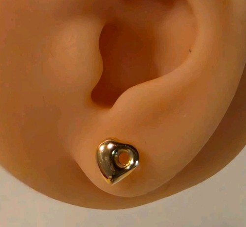 Herz ohrstecker echt 18k - echt, 18k/750er