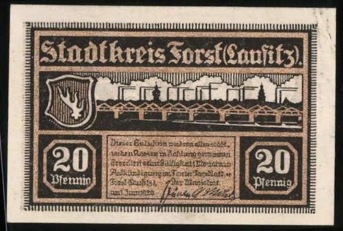 Notgeld forst lausitz - forst, 20