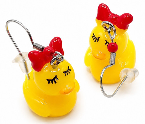 Gelbe enten mit schleife - gelbe,