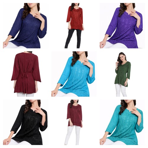 Damen boho bestickt tunika - damen,