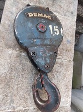 Demag Kranhaken 1500kg Kranflasche Kettenzug Haken Flaschenzug 1,5t