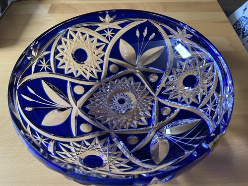 Kristall schale blaue fauster - schale,