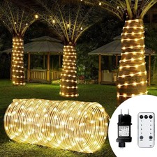 10M-30M Lichterschlauch LED Lichterkette Außen Beleuchtung Warmweiß Garten Dekor