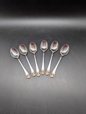 Robbe & Berking Rosenmuster Besteck massiv versilbert 150 Auflage 6 Teelöffel 