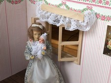 Erna Meyer Biegepuppe Kindermädchen (13 cm) mit Baby, NEUw. f. Puppenstube M:10