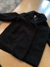 Jacke Mantel Teddy Gr. M Neu Schwarz Warm