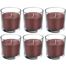 6 x Bolsius True Scents Duftgläser Groß 95x95mm Duftkerzen Kerzenglas - Oud Wood