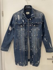 Jeansmantel Damen L mit Perlen