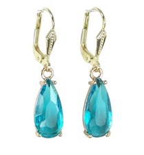 Ohrringe Apatit blau / Topas