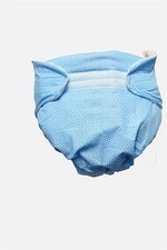 Omutsu „Herzchenhimmel“ – Hellblauer Baumwolltraum mit weißen Herzchen