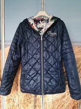 Super Vingino Wende Stepp Jacke Kapuze 2 in1 ❤️ Dunkelblau Geblümt?Gr. 14 Jahre