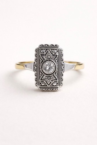 Diamant ring antik - ring, /