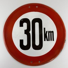 Altes Emaille Schild 30 Km